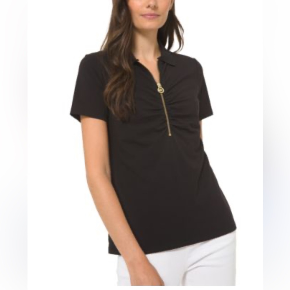 Michael Kors Black Quarter Zip Polo. Size‎ XS